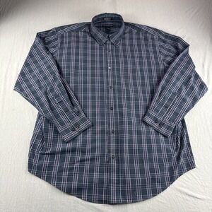 Consensus Sportswear Shirt Mens XL Plaid Long Sleeve Button Up Wrinkle Free READ